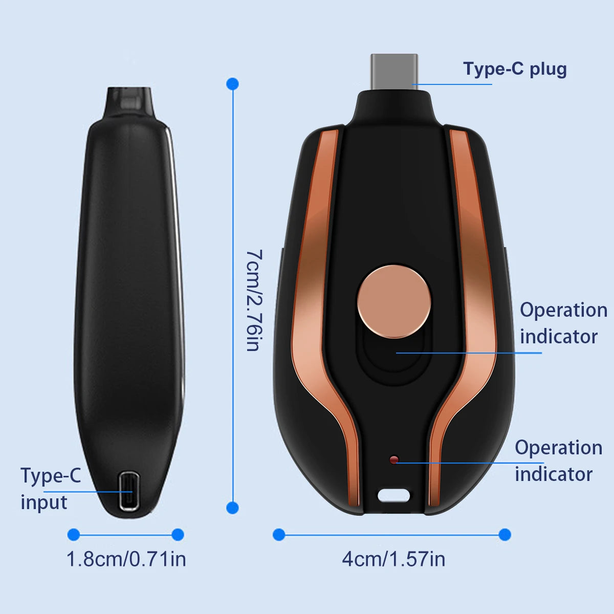 Mini batterie d'Urgence Porte Clé